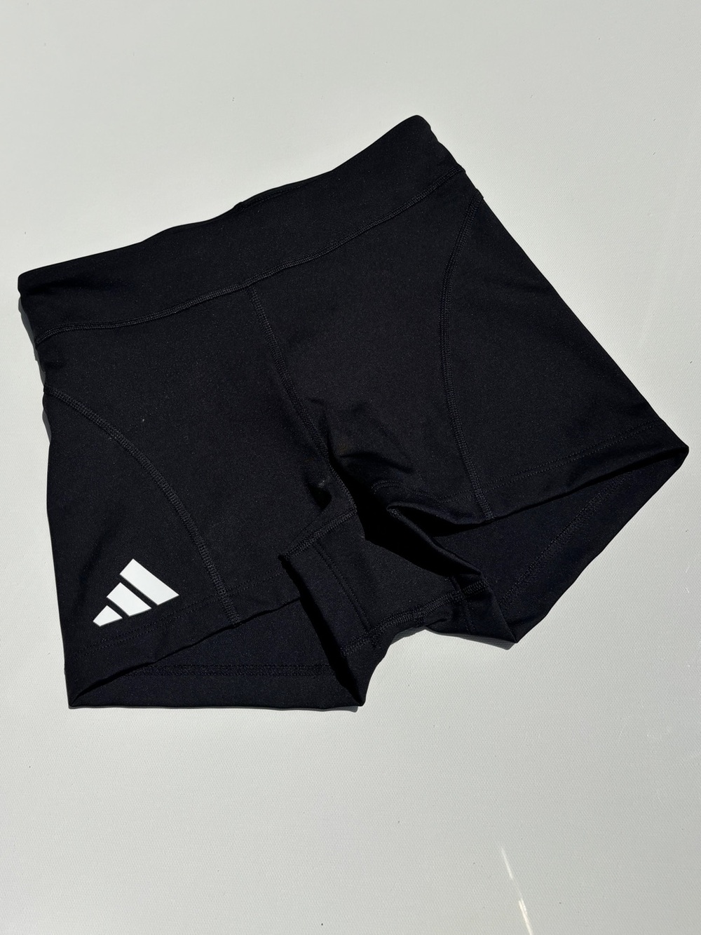Adidas Adizero Black Women's Spandex/Compression Shorts with White Logo
